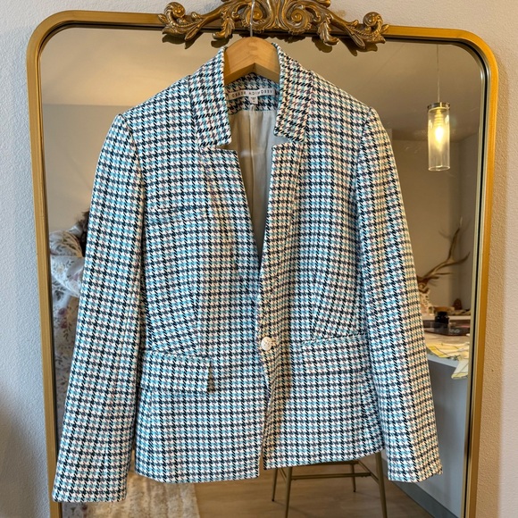 Veronica Beard Farley Dickey Houndstooth Plaid Jacket Blazer size 6 - Picture 2 of 11